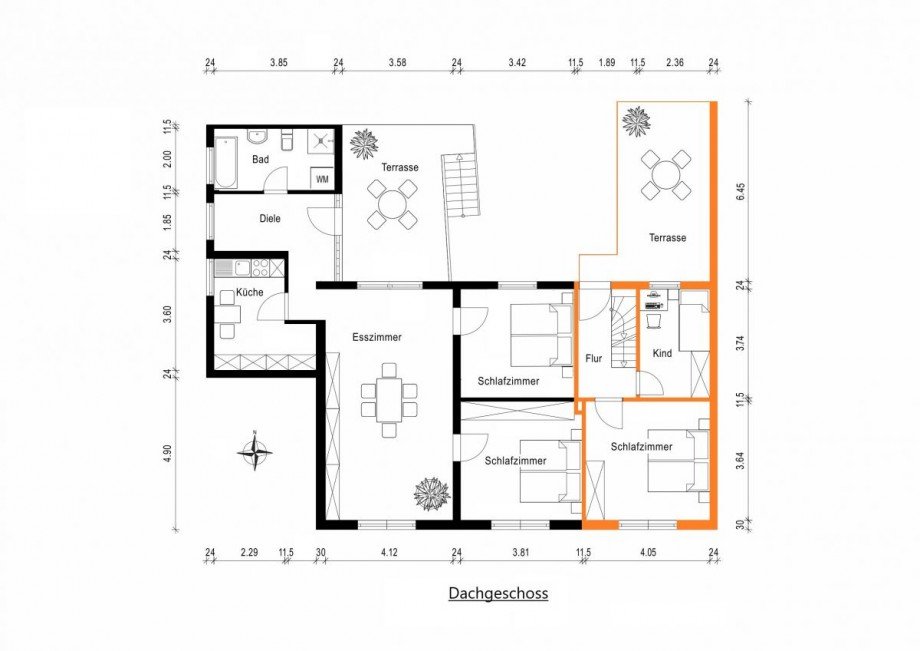 Dachgeschoss Haus Nieder-Wiesen