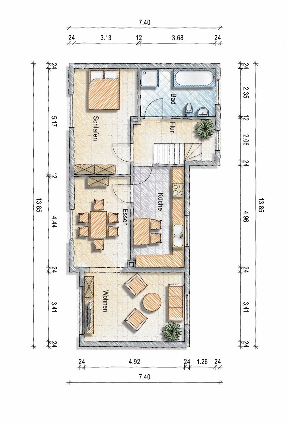 Obergeschoss Haus Alzey