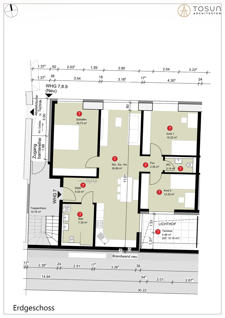 Grundriss WHG 7 Erdgeschosswohnung 
