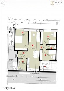 Grundriss WHG 7 Erstbezug! WE-Nr. 7: 4-Zimmer-Apartment mit Innenterrasse!
