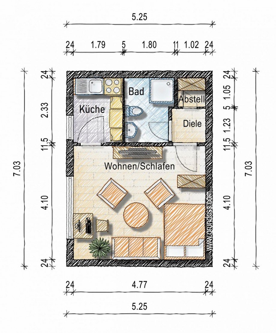 Grundriss Erdgeschosswohnung Alzey