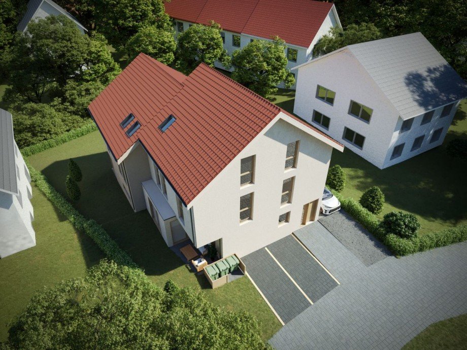 Vogelperspektive Doppelhaush�lfte Alzey