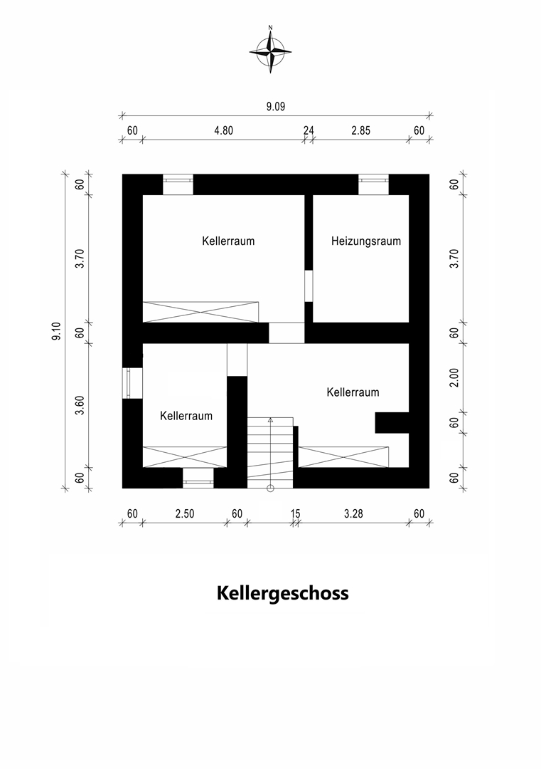 Grundriss, KG Haus Alzey