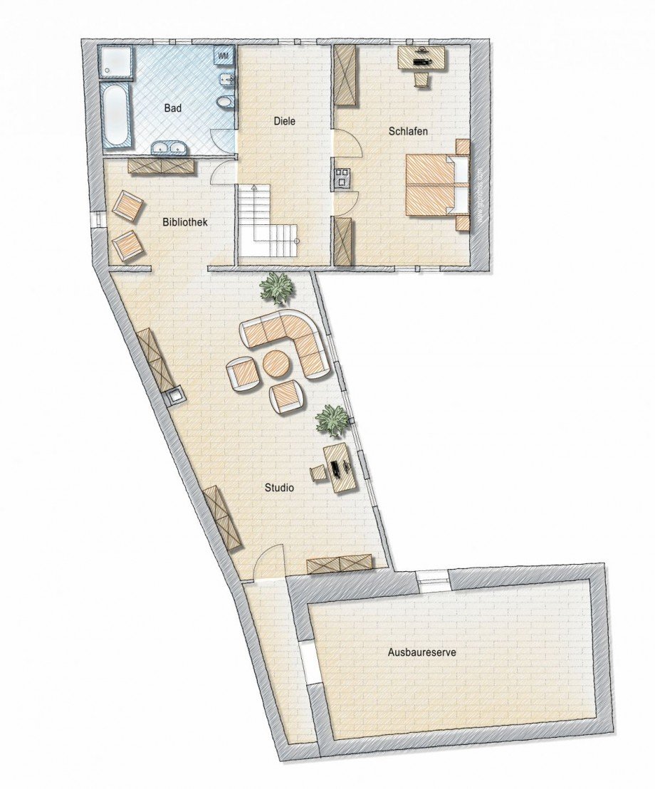 Grundriss Obergeschoss Haus W�rrstadt-Rommersheim
