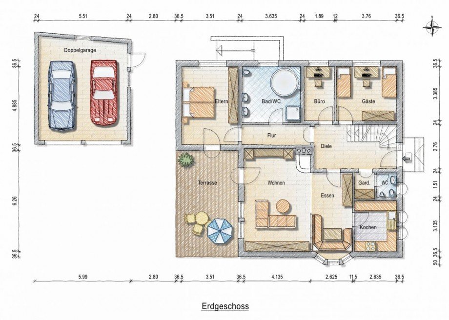 Erdgeschoss Einfamilienhaus Monzernheim
