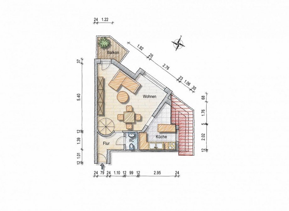 3. Grundriss Dachgeschoss I Maisonettewohnung Alzey