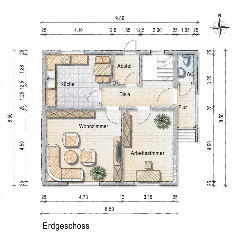 Erdgeschoss Haus Bermersheim
