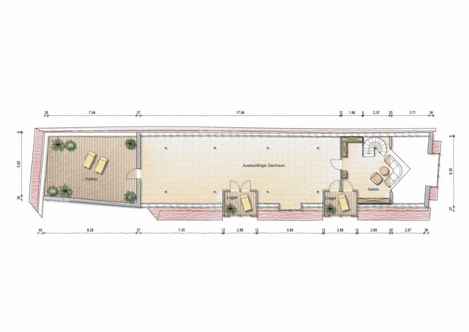 Wohnhaus III, Dachgeschoss Haus Erbes-B�desheim