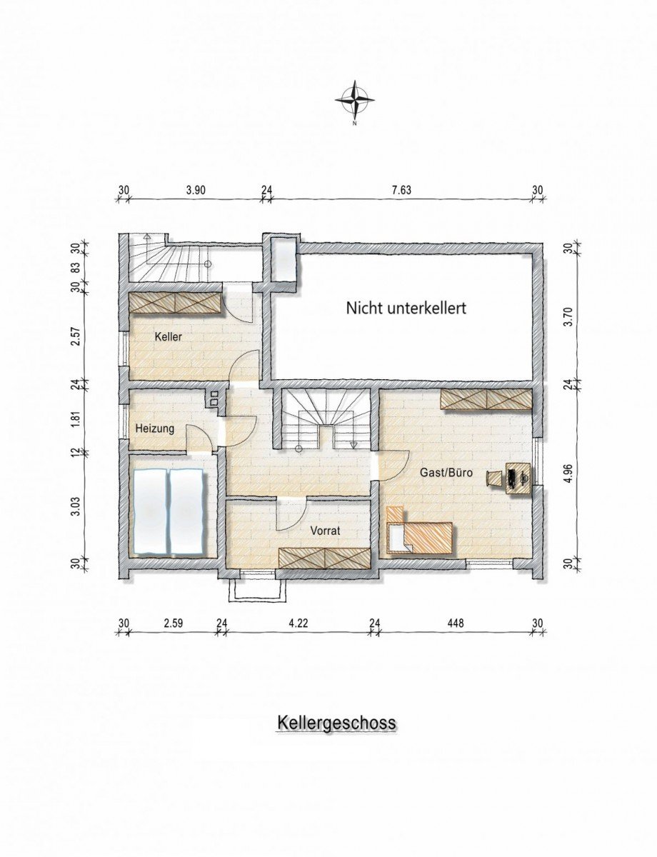 Kellergeschoss Einfamilienhaus 
