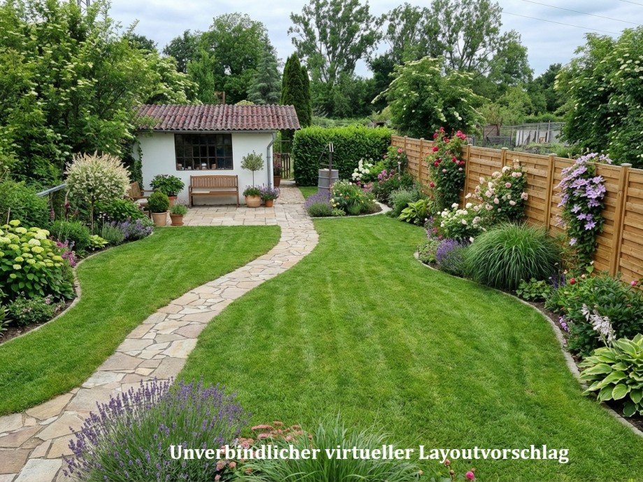 Garten Gestaltungsvorschlag Mehrfamilienhaus Wallertheim