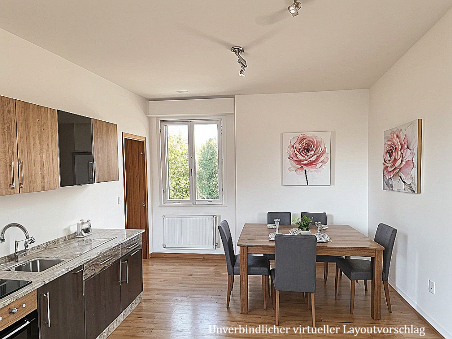 Wohn und Esszimmer, OG (ELW) Mehrfamilienhaus Wallertheim