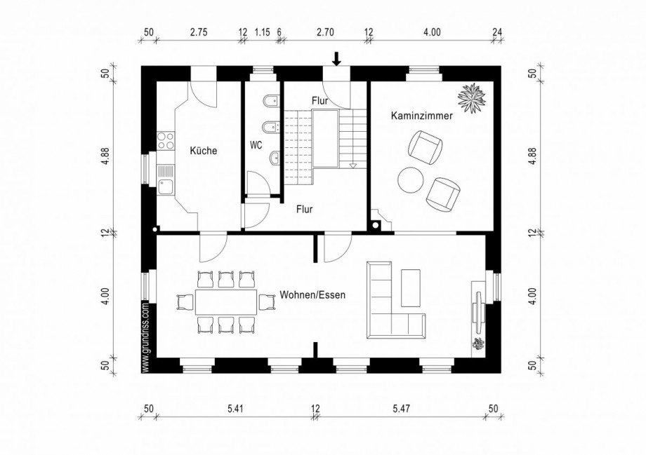 Wohnhaus I, Erdgeschoss Haus Erbes-B�desheim