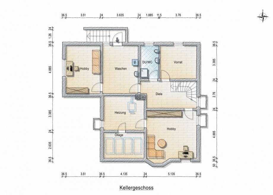 Kellergeschoss Einfamilienhaus Monzernheim