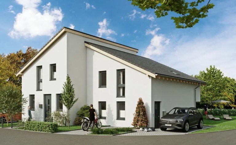 Visualisierung Gau-Heppenheim Doppelhaush�lfte B�hne frei f�r eine energieeffiziente Wohnperle in unverbauter Ortsrandlage!