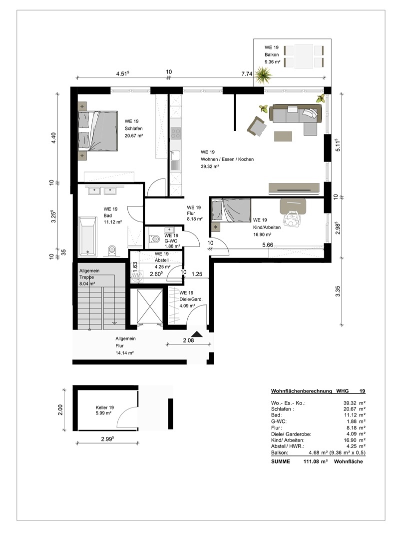 Wohnungsgrundriss Wohnung Alzey