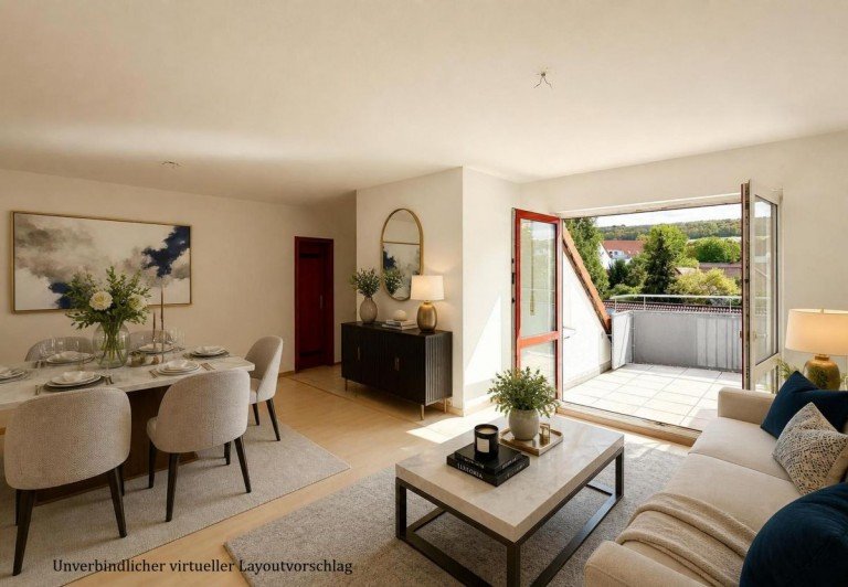 Wohn u. Esszimmer Alzey Dachgeschosswohnung Klein, fein und ganz oben � Wohnen mit Weitblick!