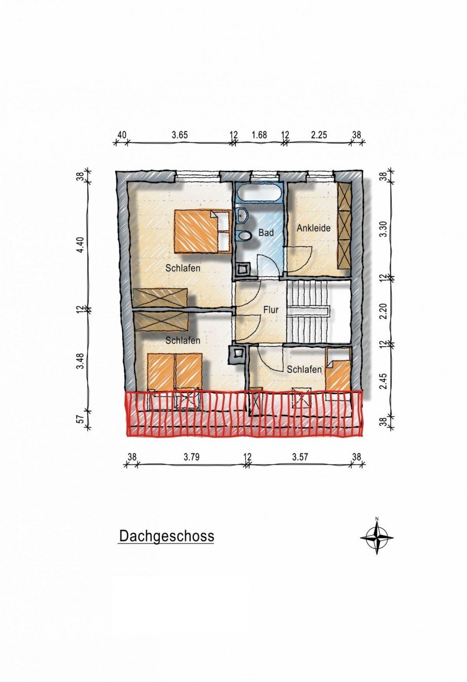 Dachgeschoss Einfamilienhaus Nieder-Wiesen