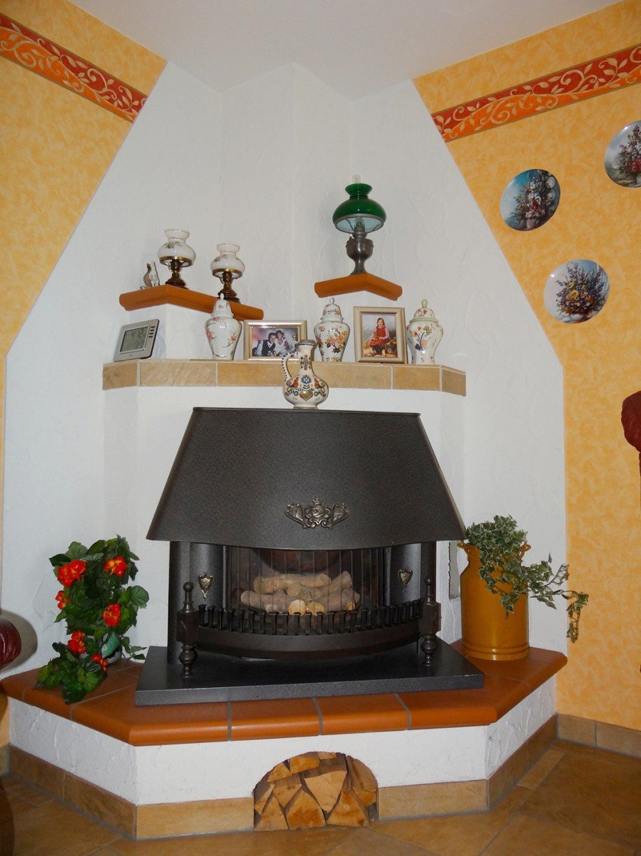 Wohnzimmer mit Gaskamin, EG Einfamilienhaus Alzey