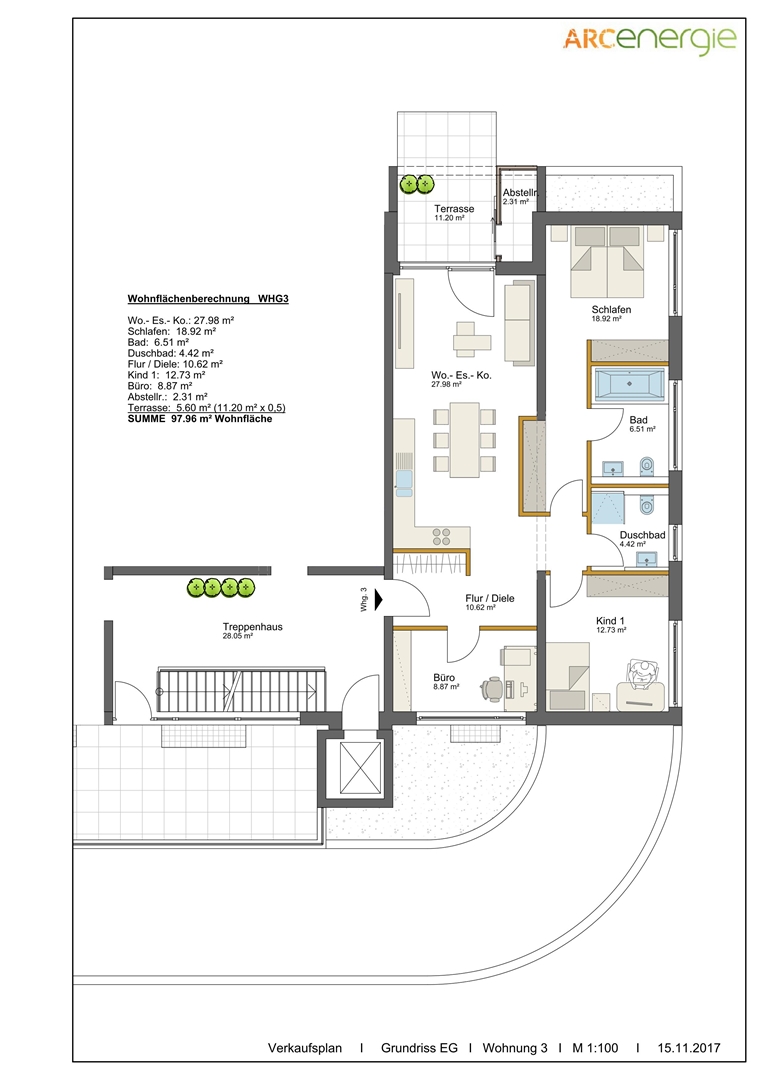 Whg. Nr. 3, rechts Erdgeschosswohnung Alzey