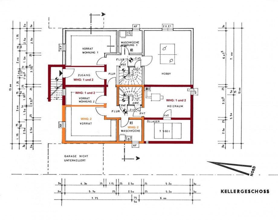 Kellergeschoss Haus Albig