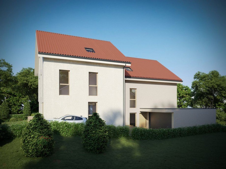 Westansicht Doppelhaush�lfte Alzey