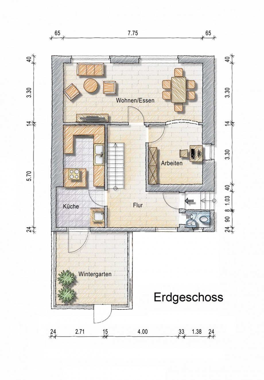 Erdgeschoss Einfamilienhaus Alzey-Weinheim