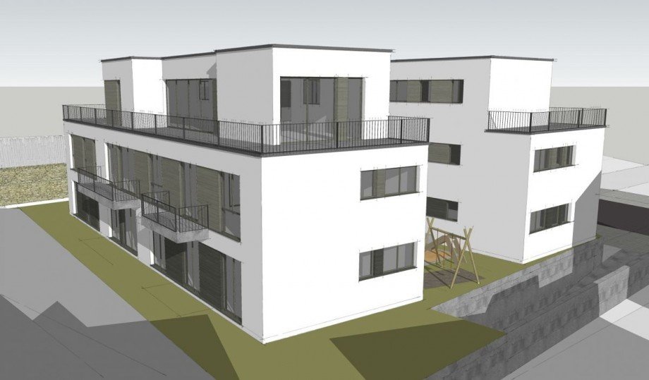 Nord West Ansicht Penthousewohnung Alzey