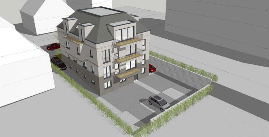 Nord West Ansicht Dachgeschosswohnung Alzey