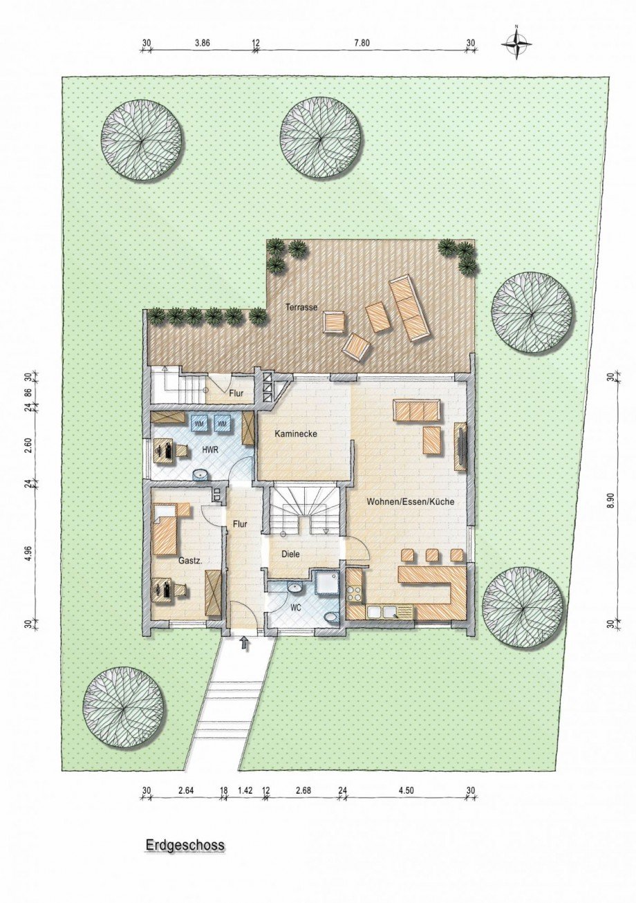 Erdgeschoss Einfamilienhaus 