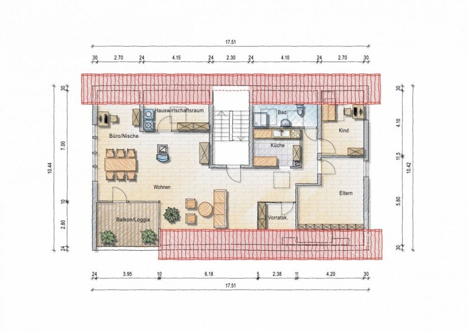 DG Grundriss Wohnung Morschheim