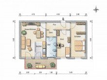 Grundriss, Visualisiert Stilvoll wohnen und genie�en � Traumhafte, barrierefreie 3-Zimmer-Wohnung