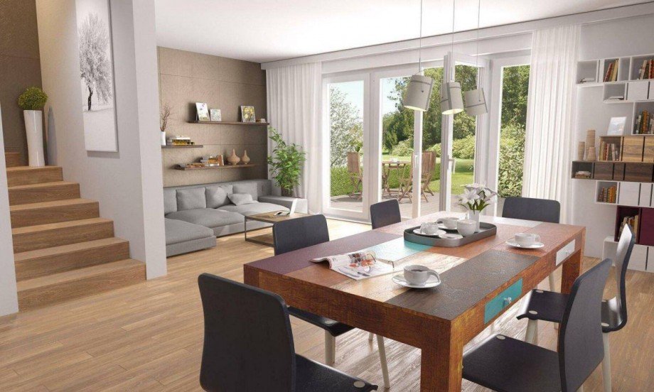 Musterbild Wohnzimmer Doppelhaush�lfte Gau-Heppenheim