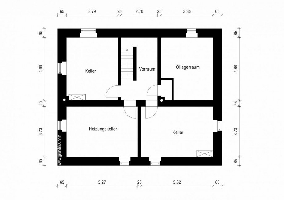 Wohnhaus I, Kellergeschoss Haus Erbes-B�desheim