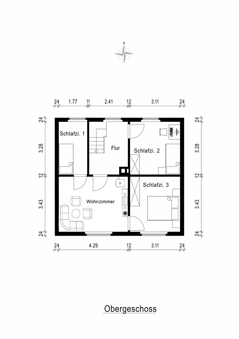 Obergeschoss Einfamilienhaus Oberwiesen
