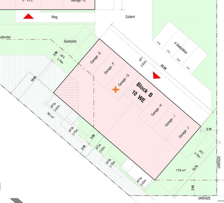 Freifl�chenplan Wohnung Alzey