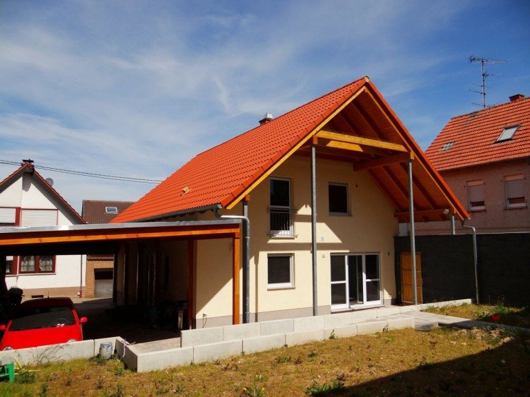 Garten S�d Ansicht Ober-Fl�rsheim Einfamilienhaus Leben auf dem Lande in ein ger�umiges Familiendomizil der besonderen Art!