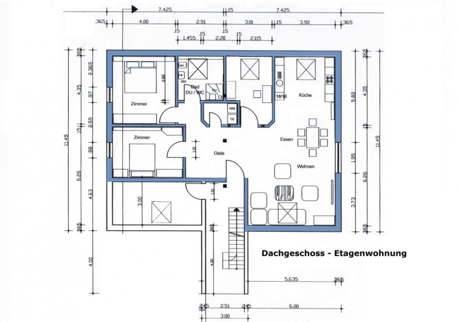 Dachgeschoss Dachgeschosswohnung Offenheim