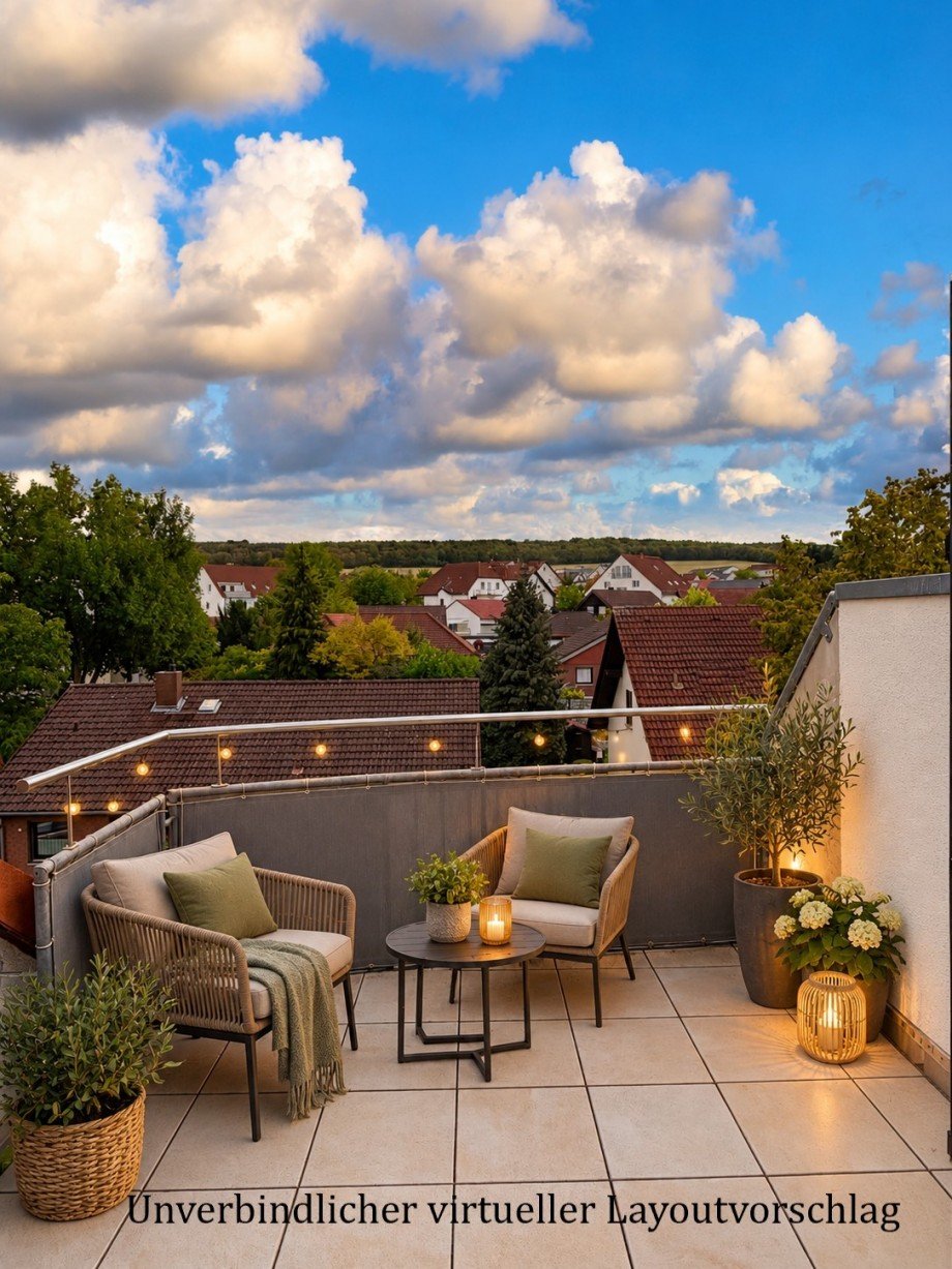 Balkon Dachgeschosswohnung Alzey