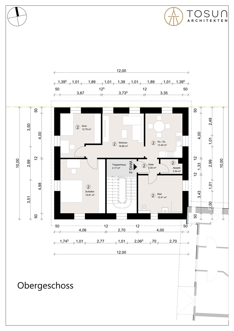 Grundriss WHG 2 Wohnung Erbes-B�desheim