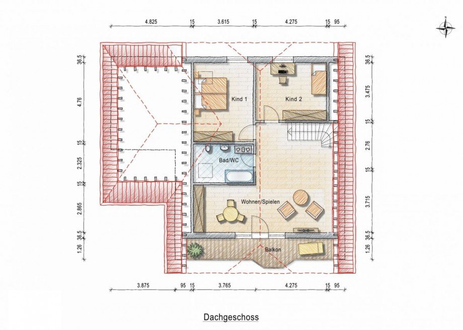 Dachgeschoss Einfamilienhaus Monzernheim