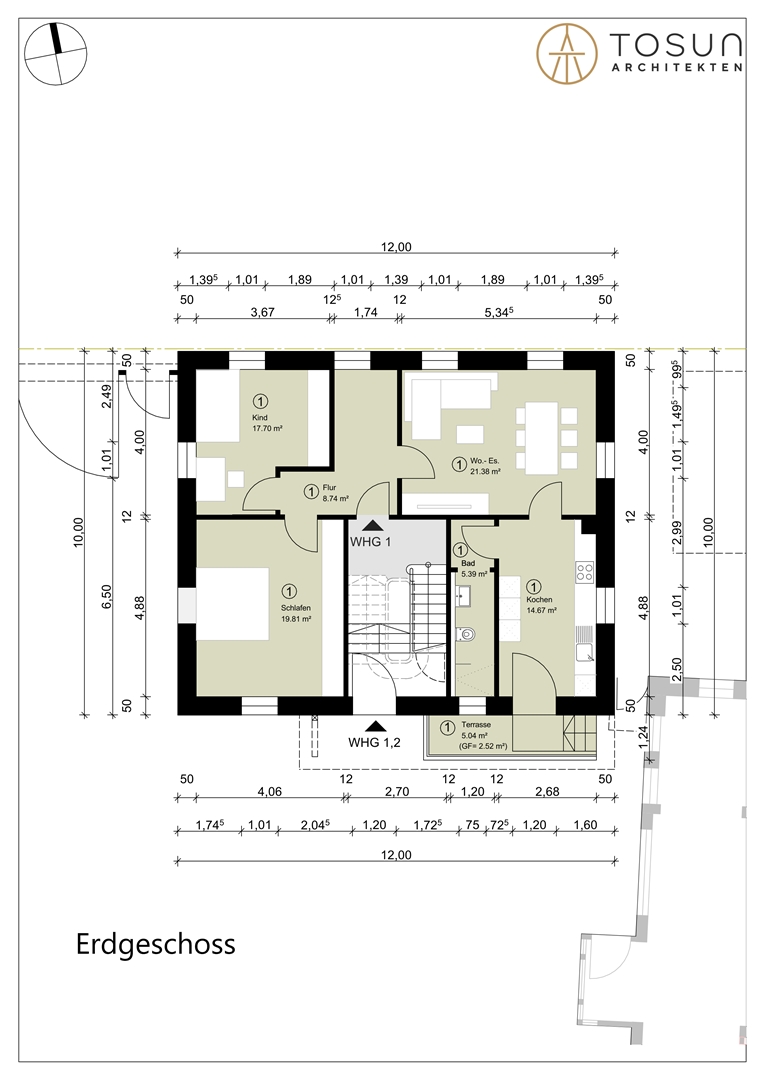 Grundriss WHG 1 Etagenwohnung Erbes-B�desheim