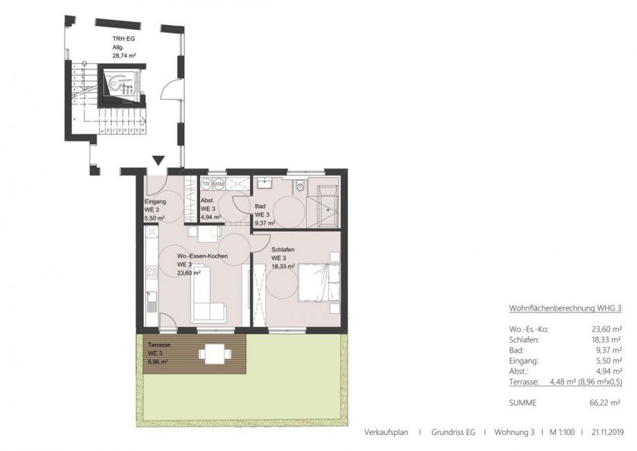 Verkaufsplan WHG 3 Erdgeschosswohnung Alzey