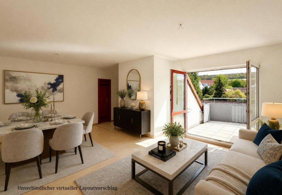 Wohn u. Esszimmer Dachgeschosswohnung Alzey