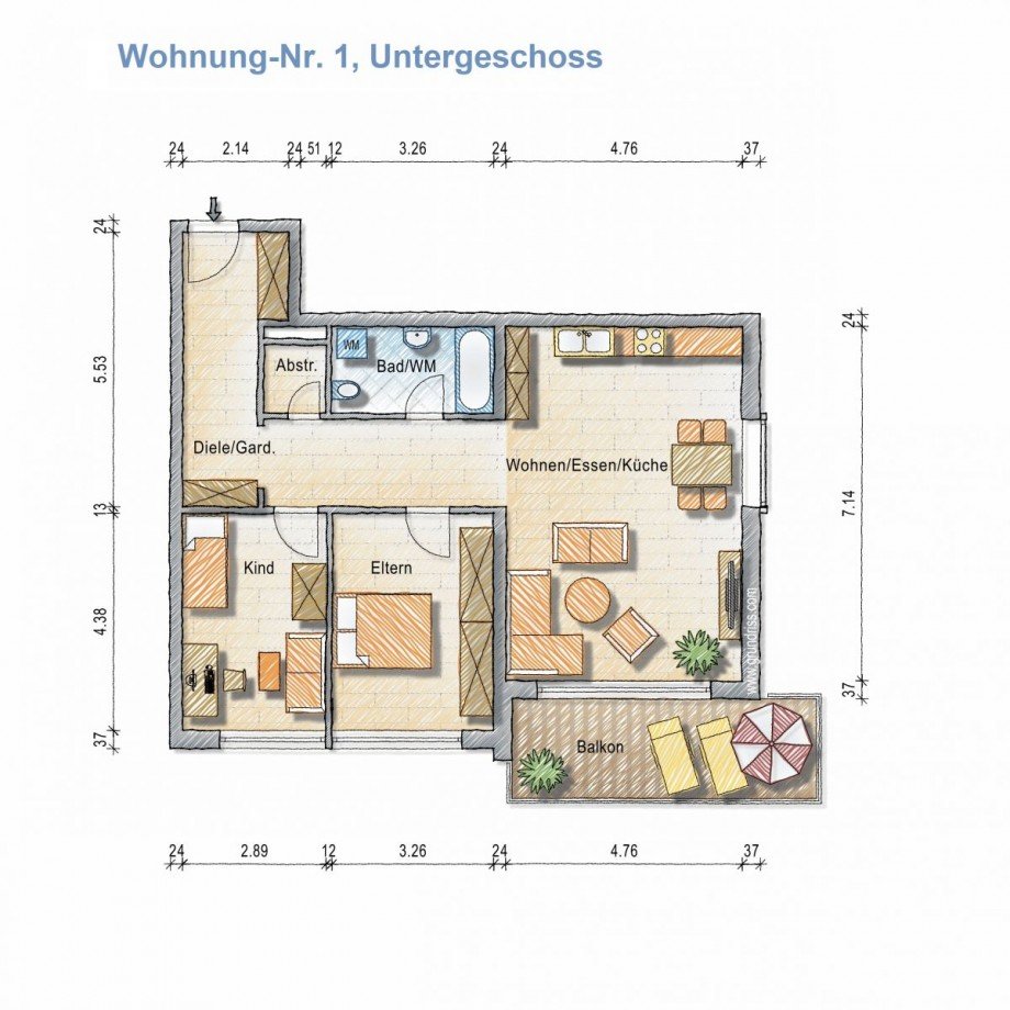 WHG 01 im UG Souterrainwohnung Alzey