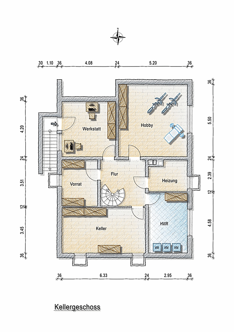 Kellergeschoss Einfamilienhaus Alzey