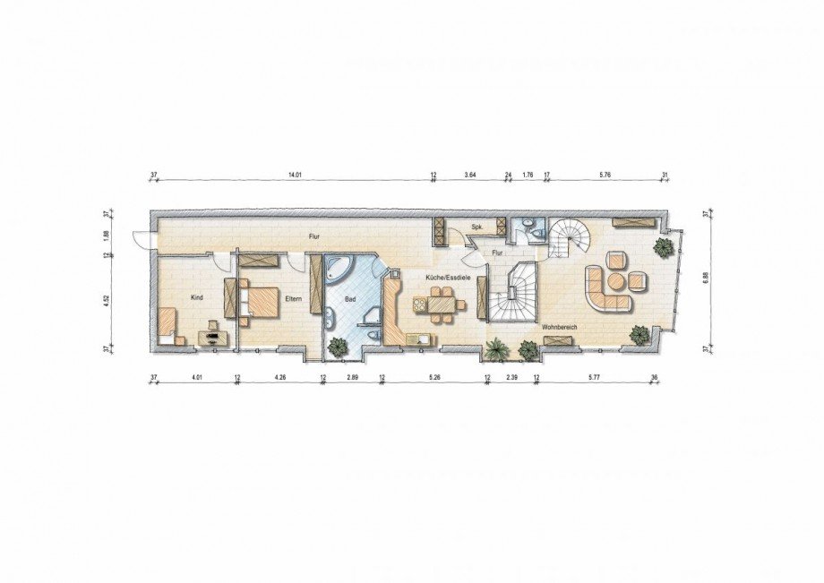 Wohnhaus III, Obergeschoss Haus Erbes-B�desheim